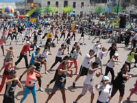 Concurso y maratón de aeróbicos en Soacha