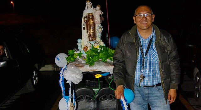 Primera rodada y bendición de la Virgen del  Carmen para motociclistas en Sibaté