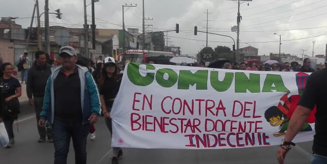 Maestros de Soacha marchan en Bogotá en defensa de la educación pública