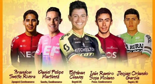 Cinco  pedalistas de la Región Central representarán a Colombia en la Vuelta a España