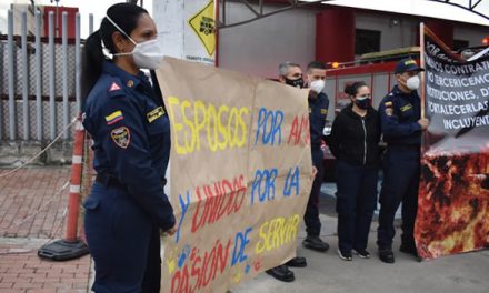 [VIDEO] Con ‘plantón’, más de 2.000 bomberos de Colombia protestaron por mejores condiciones laborales