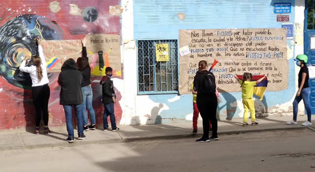 Ejemplo de protesta en colegio Ciudad Latina de Soacha