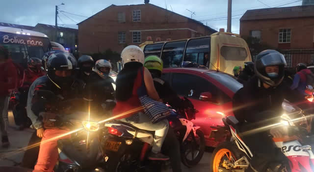 Caos vehicular en Soacha por manifestaciones