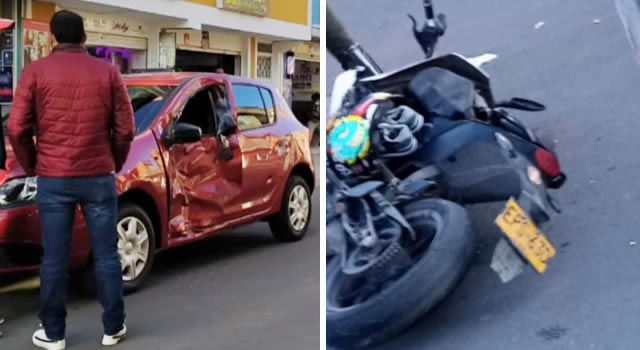 [VIDEO]  Muere motociclista tras violento choque en Bosa Naranjos