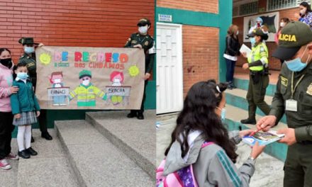 Distrito Especial de Policía Soacha dio la bienvenida a los estudiantes del colegio El Bosque