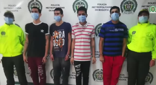 ‘Los Rápidos’ no fueron tan rápidos, capturaron a cuatro delincuentes venezolanos en Bogotá
