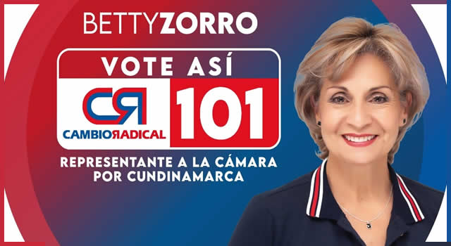 Betty Zorro encabezará lista de Cambio Radical para Cámara por Cundinamarca