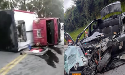 Grave accidente en la vía Facatativá-El Rosal deja cuatro personas heridas