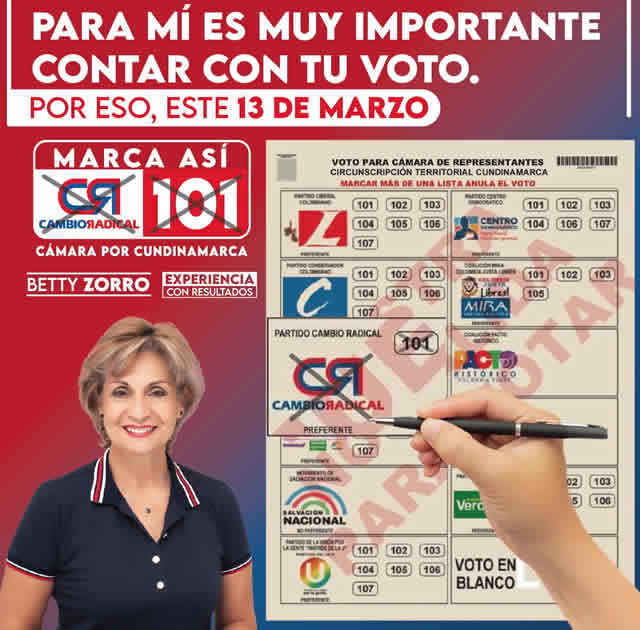 Betty Zorro, candidata a Cámara por Cundinamarca
