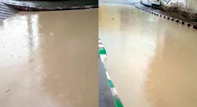 [VIDEO] Otra calle inundada en Soacha, culpan al acueducto y a la alcaldía