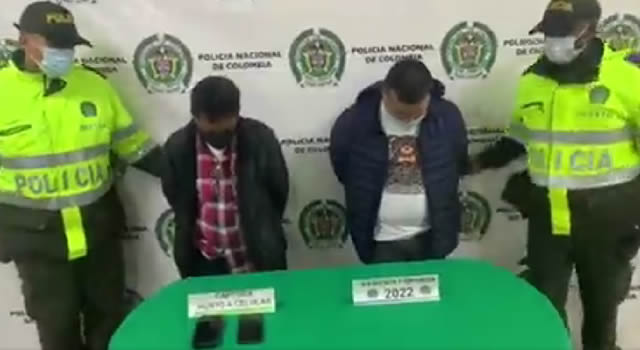 Capturan delincuentes que se hacían pasar por agentes de la Sijín en Bogotá