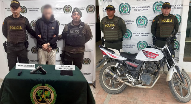 Dos capturados y una moto recuperada en Soacha