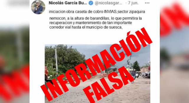 Trino sobre instalación de casetas de peaje en la vía Zipaquirá-Nemocón es falso