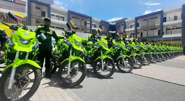 Nuevas motos para la Policía Metropolitana de Soacha en su aniversario