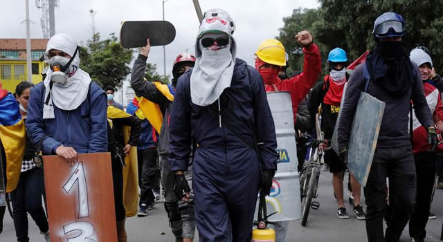 Marchas de la Primera Línea en Bogotá