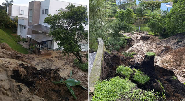 Más estragos por lluvias en Cundinamarca, así quedó un condominio en La Vega