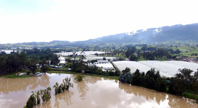 Inundación río Bogotá en Sesquilé, Cundinamarca