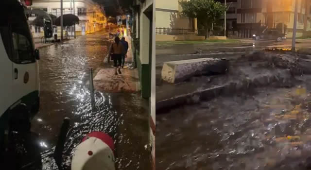 Emergencia en Zipaquirá por fuertes lluvias, se desbordó quebrada La Artesa