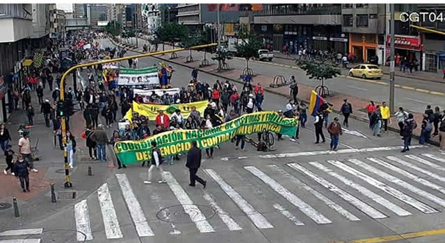 Marchas a favor del presidente Petro: así avanza la movilidad en Bogotá