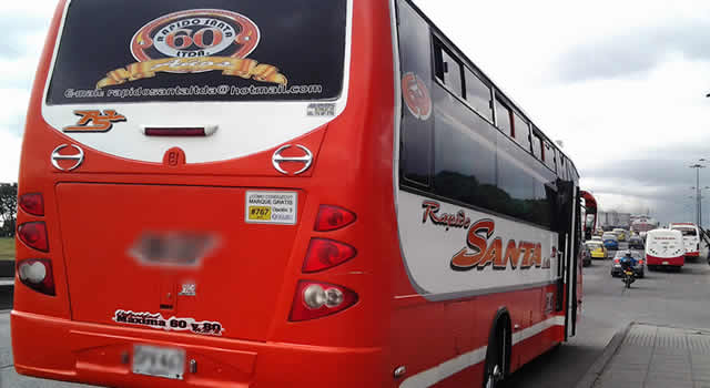 Dado de alta pasajero herido durante atraco a un bus en Cajicá