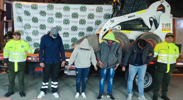 Capturan ladrones de maquinaria amarilla en Soacha
