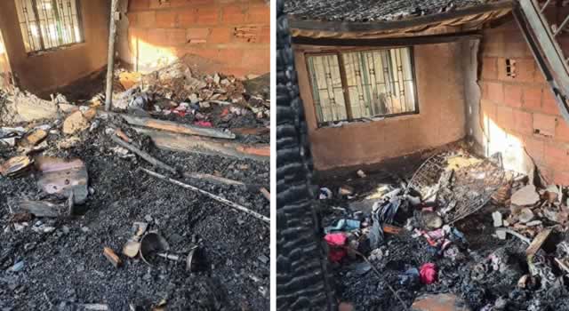 Incendio en Chía deja a varias familias sin nada