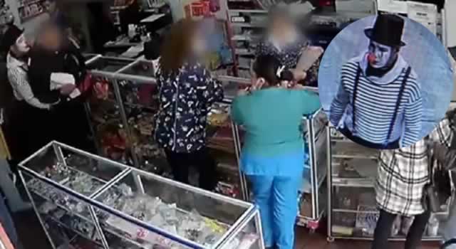 Ladrón disfrazado de mimo atracó un Efecty en Zipaquirá