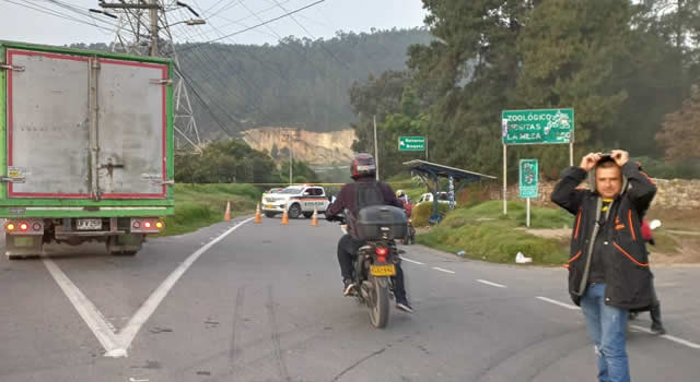Levantan bloqueos en la vía Bogotá-Mesitas-Viotá, en Cundinamarca