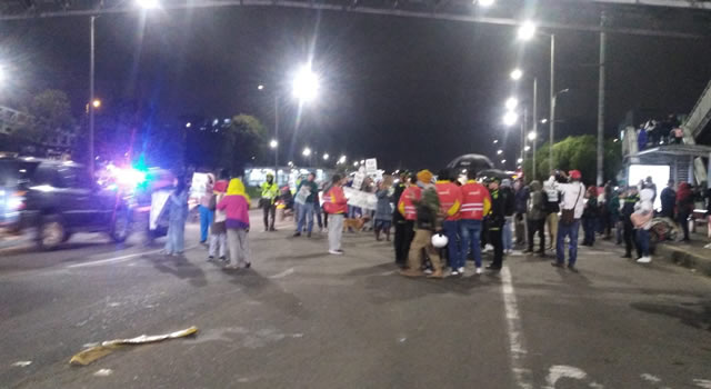 De nuevo hay manifestación en la avenida de las Américas en Bogotá