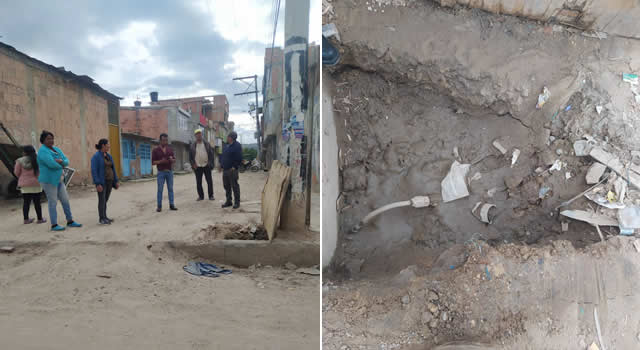 Sin agua varias familias de Soacha porque máquina aplastó manguera en obra de pavimentación