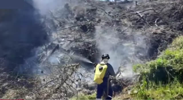 Incendio forestal en Cáqueza, Cundinamarca, consumió 75 hectáreas de vegetación