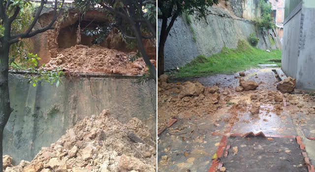 Emergencia en San Carlos Soacha por derrumbe de muro, casas se podrían derrumbar