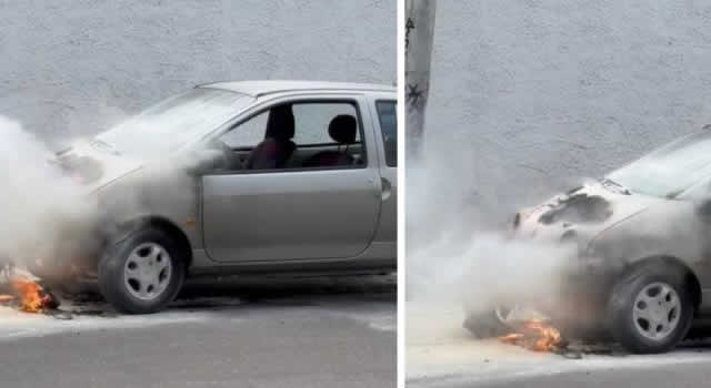 Hombre incendió su vehículo por un ataque de celos