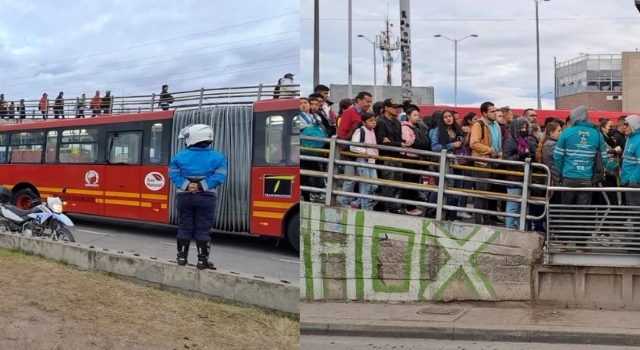 Operativo anticolados en Soacha generó retraso en la llegada de buses troncales