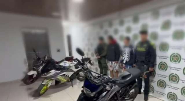 Capturan a sujetos señalados de hurtar tres motocicletas en Soacha