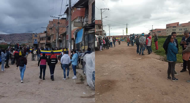 Residentes del barrio San Miguel en Soacha, rechazan desalojo de sus predios