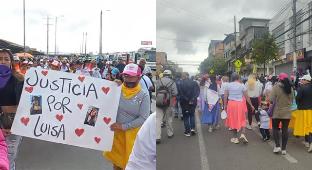 Marcha en rechazo a la violencia contra las mujeres de Soacha