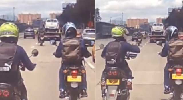 Un motociclista intentó a apuñalar a otro en vía pública
