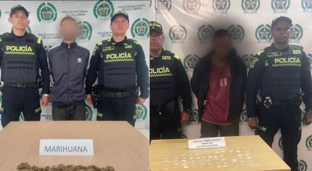 La Policía logró la captura de dos sujetos dedicados al trafico de drogas en Soacha