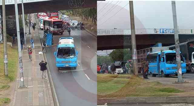 bicitaxista se estrelló contra un bus en Soacha