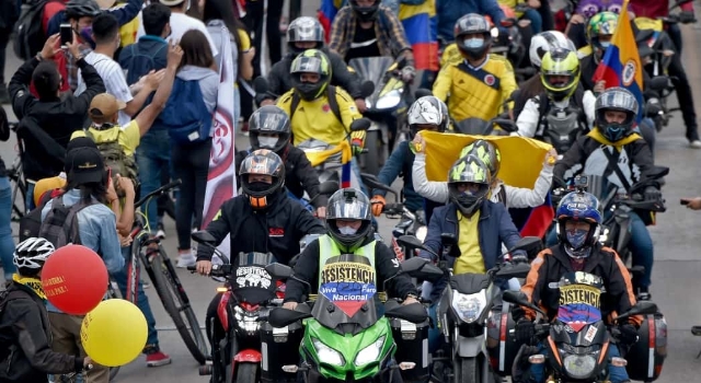 bloqueos por manifestaciones de motociclistas