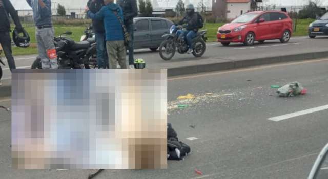 Fatal accidente dejó un motociclista muerto en la vía Bogotá - Chía