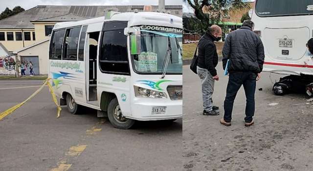 Motero falleció tras chocar contra un bus que se dirigía a Soacha