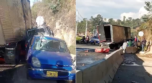 Accidente múltiple en la vía Bogotá-Girardot a la altura de Granada, Cundinamarca