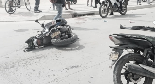 motociclista herido por accidente de tránsito en el sector Prado Vegas