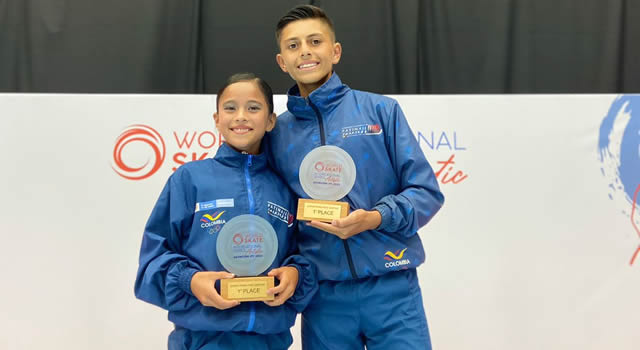 Dos cundinamarqueses lograron bronce en el Panamericano de patinaje artístico de Rionegro, Antioquia