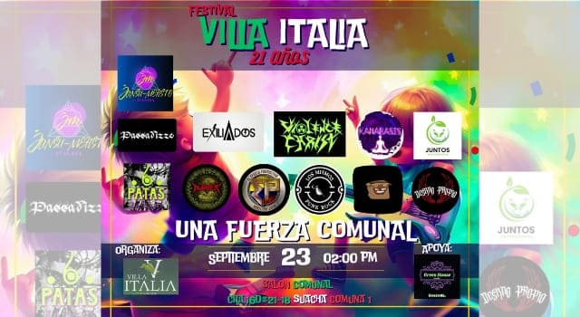 Festival Villa Italia 21 años que busca recolectar recursos para niños