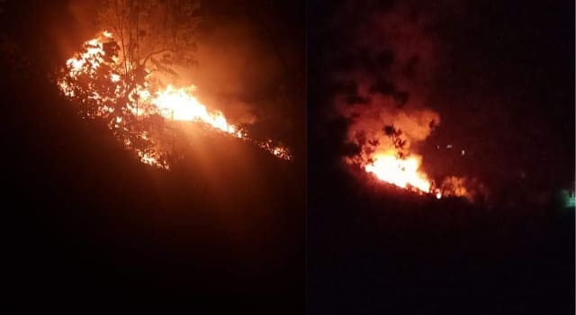Fuerte incendio forestal en Viotá
