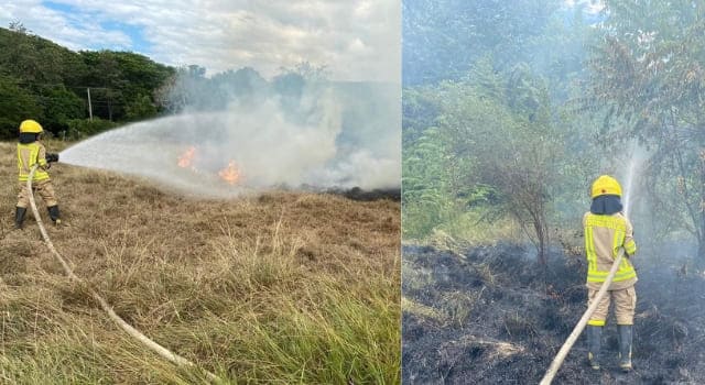 incendio por quemas ilegales en el municipio de Ricaurte