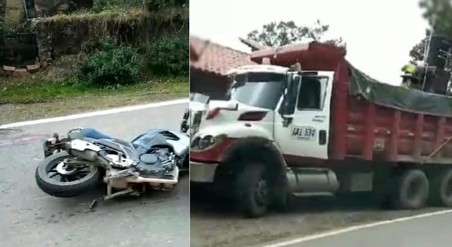 Motociclista falleció cuando chocó contra una volqueta